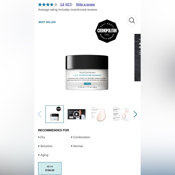 Skinceuticals AGE Interrupter Advanced TRAVEL SIZE - Picture 2 of 3